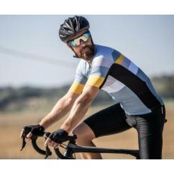 Fietsshirt Rogelli Peak grijs/oranje Pro pasvorm