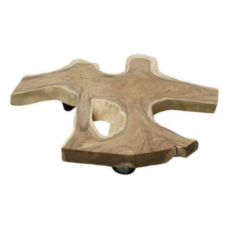 Stoere landelijke BOOMSTAMTAFEL salontafel. Rond of grillig