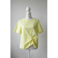 COS - mooie zomers gele top met knoop / maat S