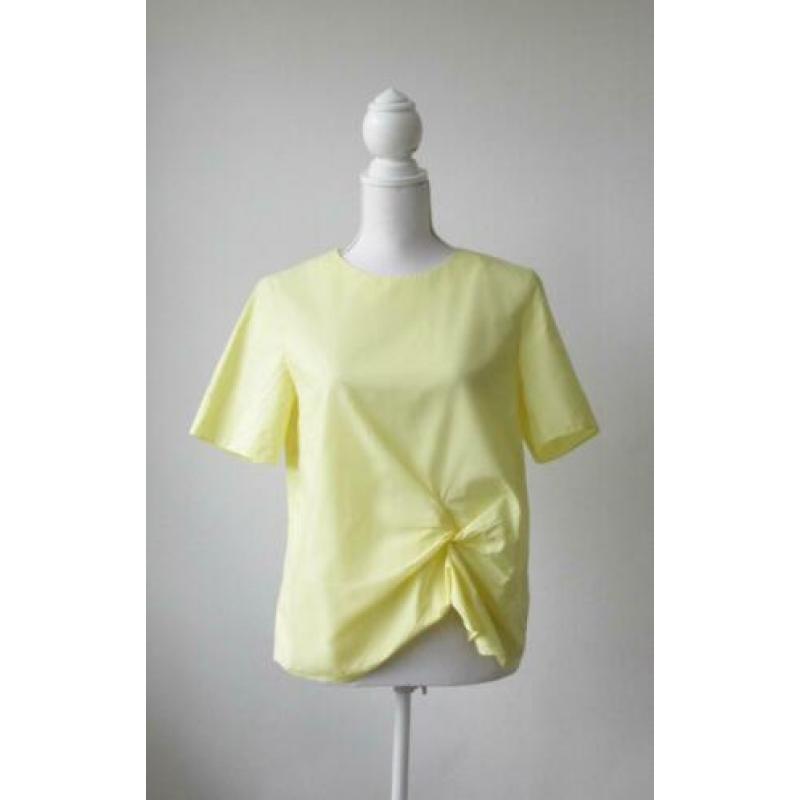 COS - mooie zomers gele top met knoop / maat S