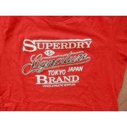 Rood shirt/T-shirt van Superdry, maat L
