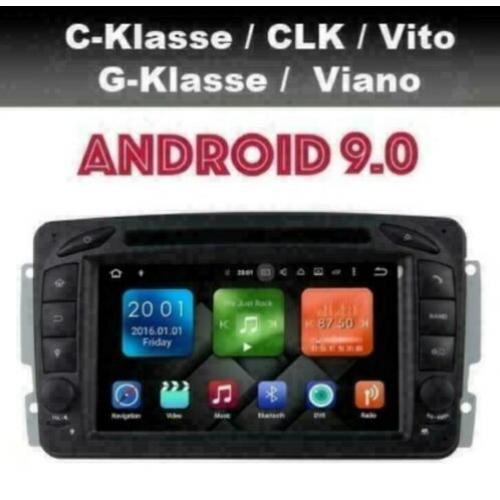 Mercedes Vito Viano C Klasse navigatie android 9.0 wifi dab+