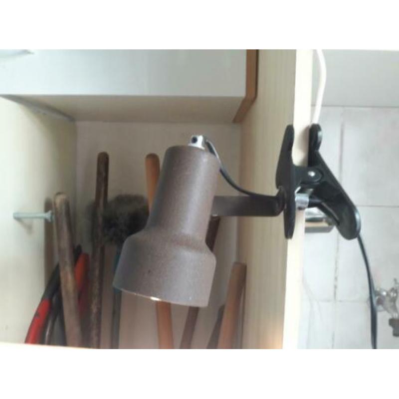 Vintage klemspot lamp spot roest