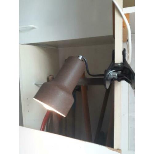 Vintage klemspot lamp spot roest