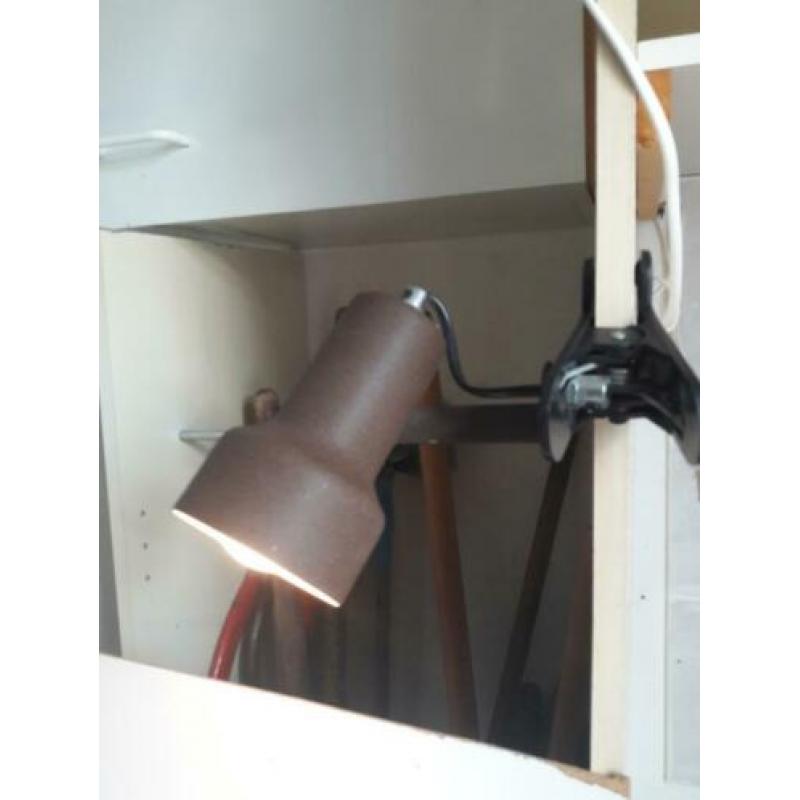 Vintage klemspot lamp spot roest