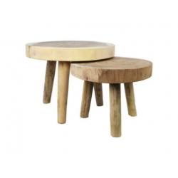 Stoere landelijke BOOMSTAMTAFEL salontafel. Rond of grillig