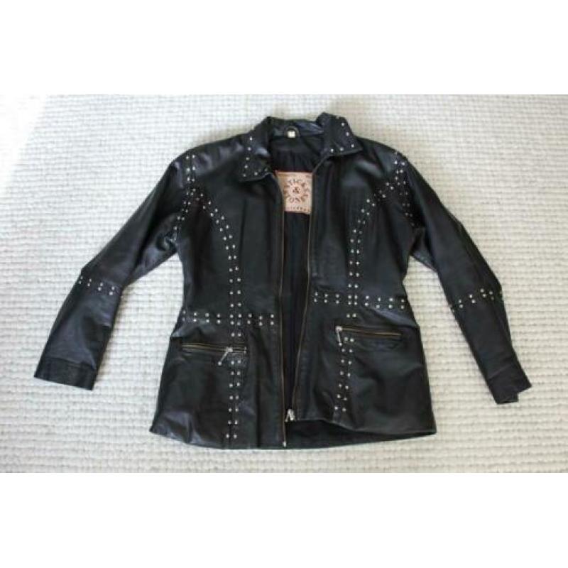 Exclusieve Leren Sticks & Jones Jas (M) winterjas