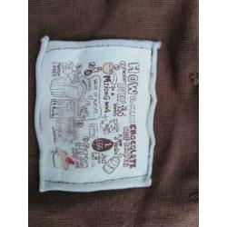 Eager Beaver shirt met kort mouw ( bruin, 116)