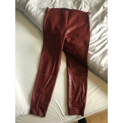 Rode leren broek/legging Zara