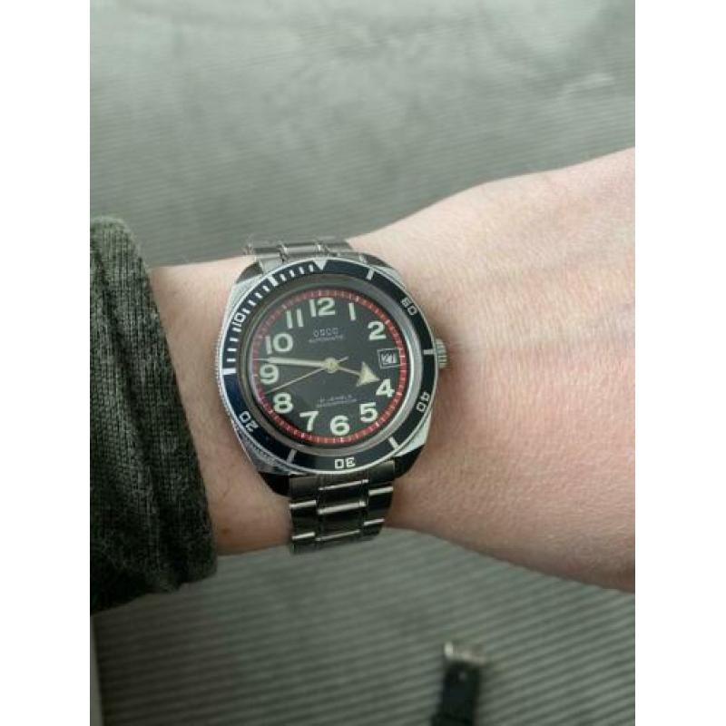 Vintage Duikhorloge Horloge Diver Osco Date Automatic 70's