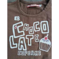 Eager Beaver shirt met kort mouw ( bruin, 116)
