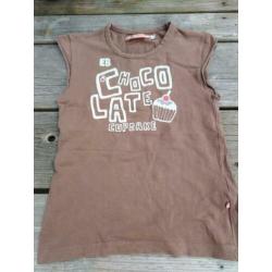 Eager Beaver shirt met kort mouw ( bruin, 116)