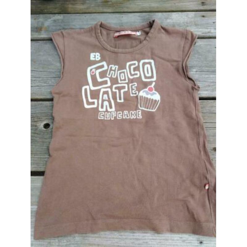 Eager Beaver shirt met kort mouw ( bruin, 116)