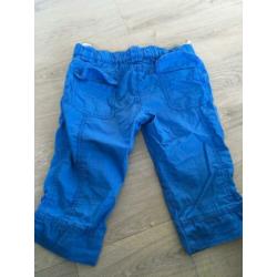 CAPRI / knie / kuit broek blauw mt 110 / 116 netjes D11