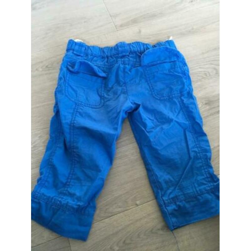 CAPRI / knie / kuit broek blauw mt 110 / 116 netjes D11