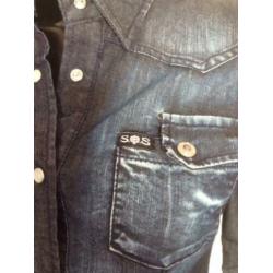 SOS jeansblouse bij ORZA studio, maat 34/XS