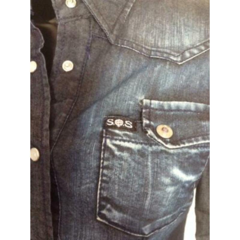 SOS jeansblouse bij ORZA studio, maat 34/XS