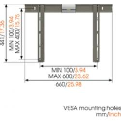 Vogels platste tv beugel t/m 65''