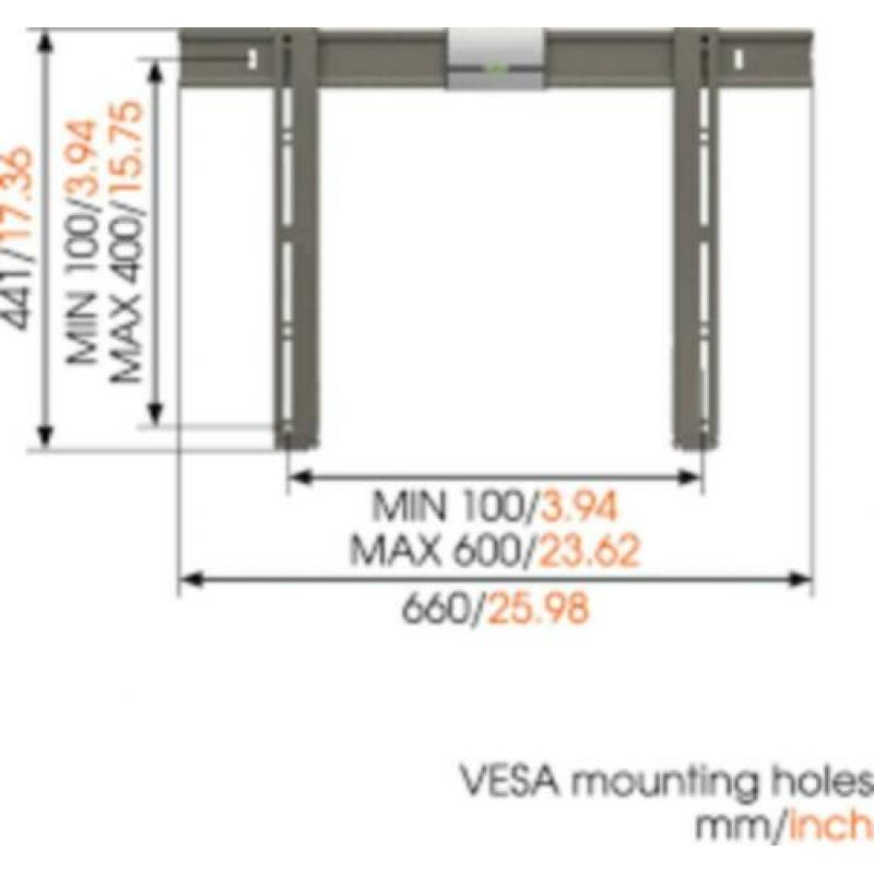 Vogels platste tv beugel t/m 65''