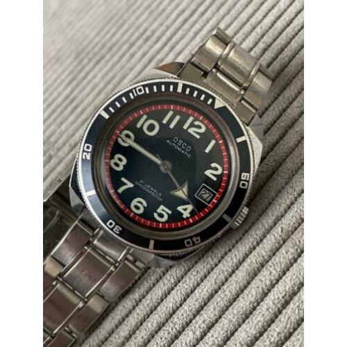 Vintage Duikhorloge Horloge Diver Osco Date Automatic 70's