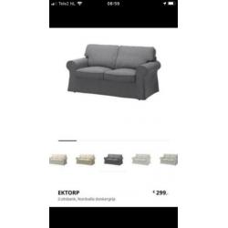 Leuke grijze Ektorp 2-zitsbank Ikea