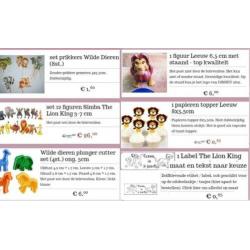 SIMBA THE LION KING figuren prikkers zakjes uitdeel enz