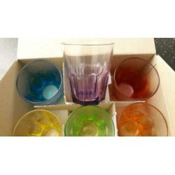 LUMINARC glazen CRAZY COLORS nieuw in doos