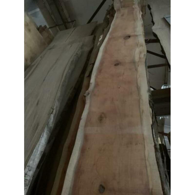 Boomstamplanken geschikt als tafelbladen wastafel bladen enz