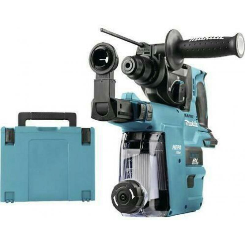 Makita accu combihamer incl. stofafzuiging 18V 5.0ah