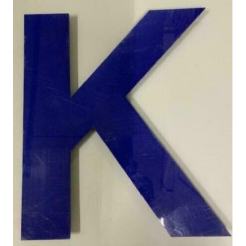 Grote letters blauw