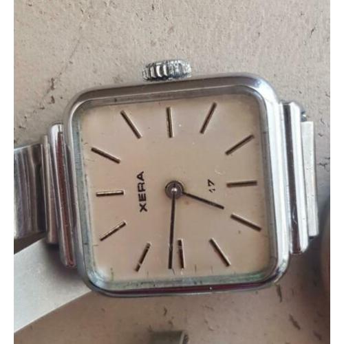 4 antieke incabloc horloges