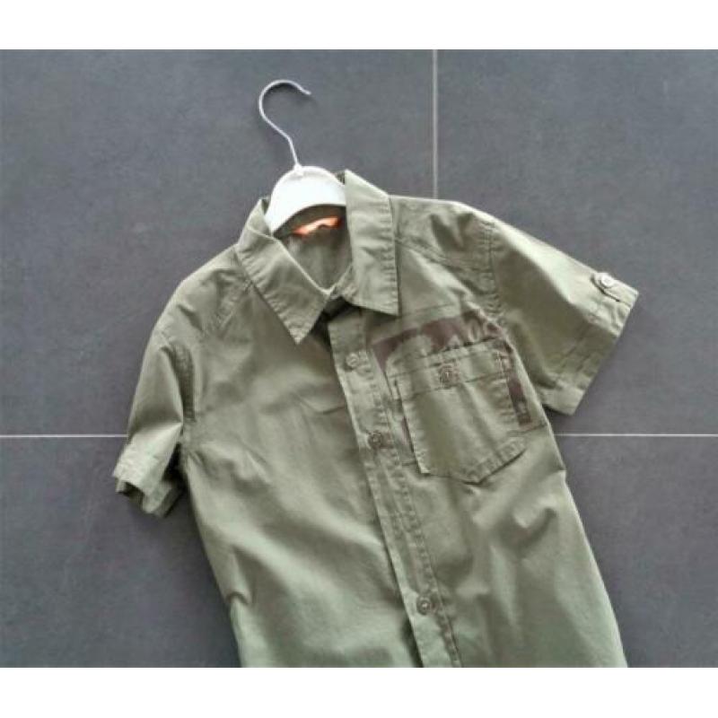 Groene blouse mt 122/128 merk: hema