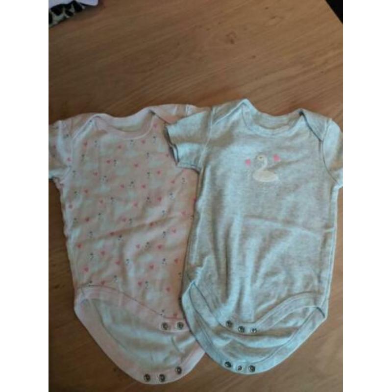 Set van 4 meidenrompers mt 74 ( los 0,50 per stuk )