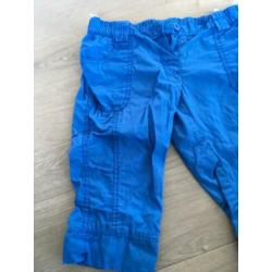 CAPRI / knie / kuit broek blauw mt 110 / 116 netjes D11