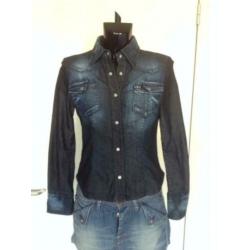 SOS jeansblouse bij ORZA studio, maat 34/XS