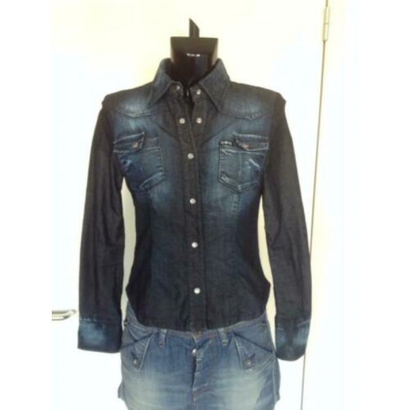 SOS jeansblouse bij ORZA studio, maat 34/XS