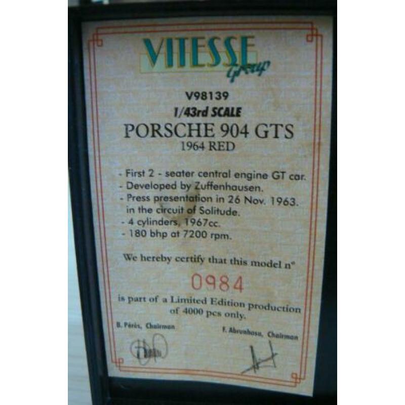 Vitesse Porsche 904 GTS 1964 1/43.