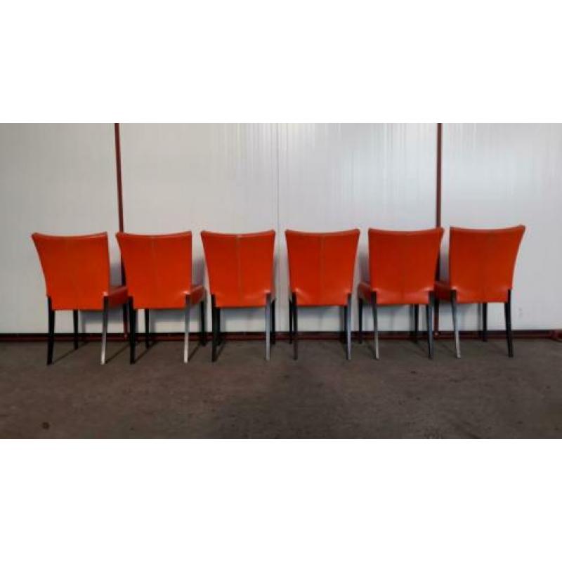 6 zacht lederen stoelen | montis holland