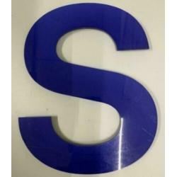 Grote letters blauw