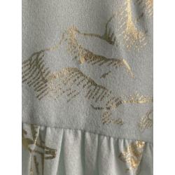 STINE GOYA blouse mint & goudprint mt S oversized!=M/L TIEN