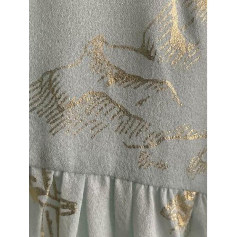 STINE GOYA blouse mint & goudprint mt S oversized!=M/L TIEN
