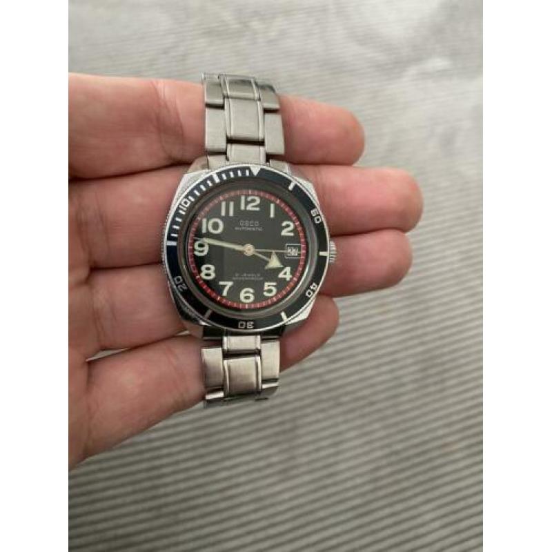 Vintage Duikhorloge Horloge Diver Osco Date Automatic 70's