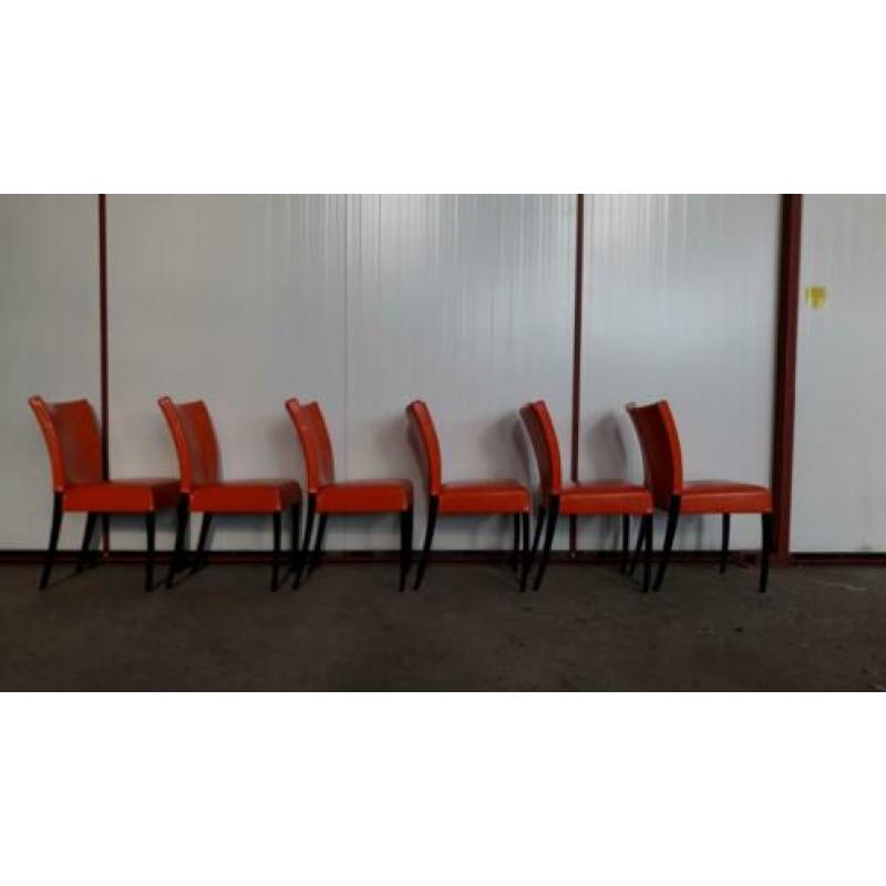 6 zacht lederen stoelen | montis holland