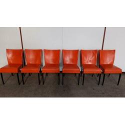 6 zacht lederen stoelen | montis holland