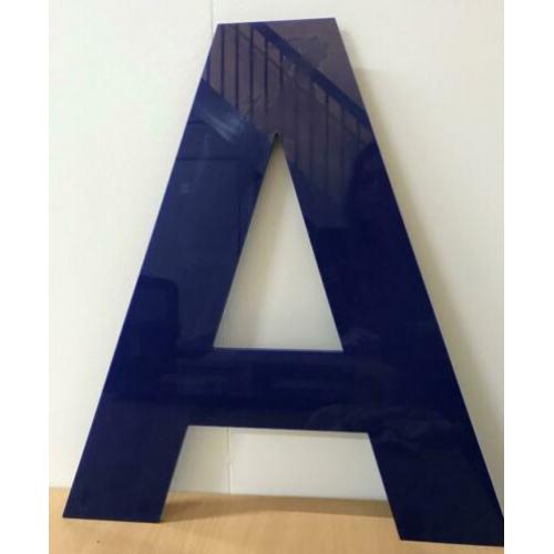 Grote letters blauw