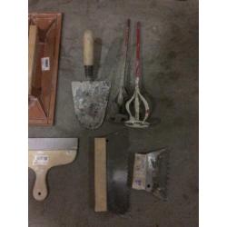 Veel gereedschap stuc,metselwerk