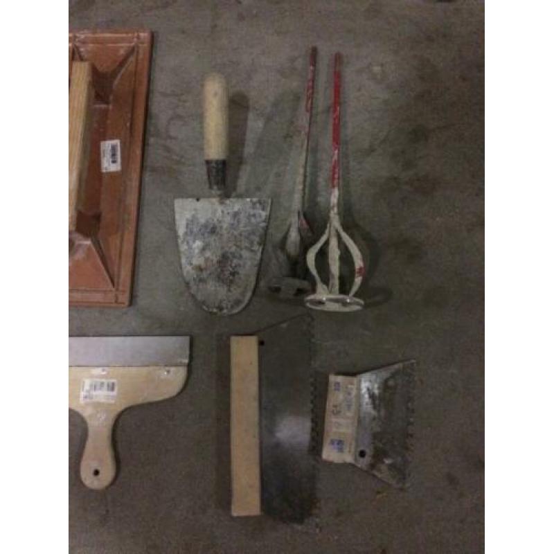Veel gereedschap stuc,metselwerk