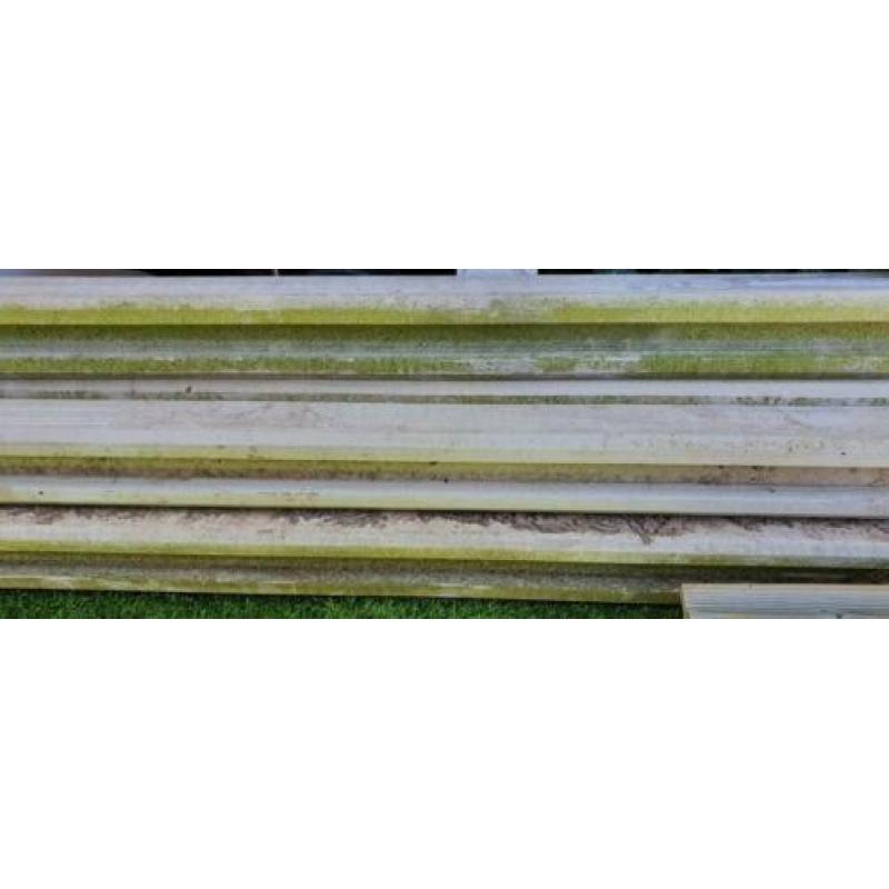 Betonpalen voor schutting. Met inkeping. Lengte 270cm. 5st