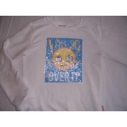 Hele mooie sweater Emoji Coolcat maat 134/140 wisselshirt
