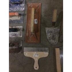 Veel gereedschap stuc,metselwerk